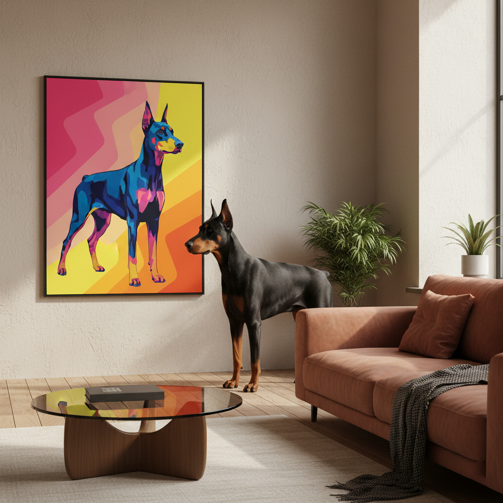 Retrato de Mascota Personalizado - Retrato Personalizado de Perro Gato en Lienzo Estilo Colorido