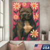 Custom Pet Portrait - Personalized Flowers Dog Cat Portrait Canvas