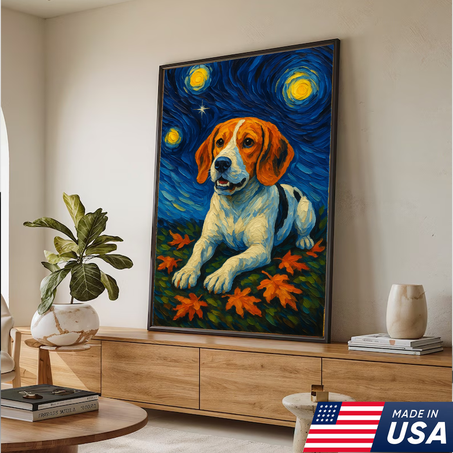 Retrato de mascota personalizado - Lienzo de retrato de perro gato personalizado estilo VG