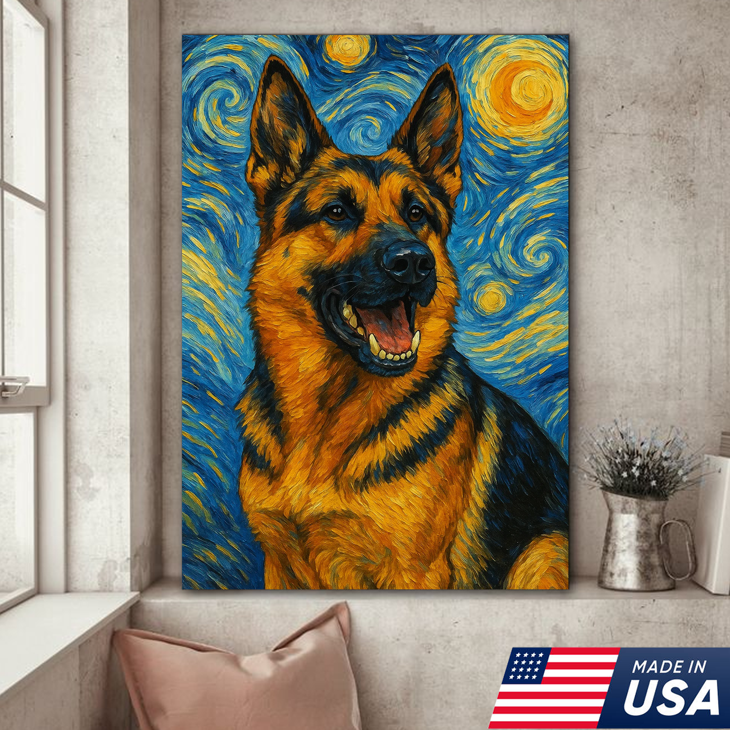 Retrato personalizado de mascota - Lienzo de retrato personalizado de perro y gato estilo VG
