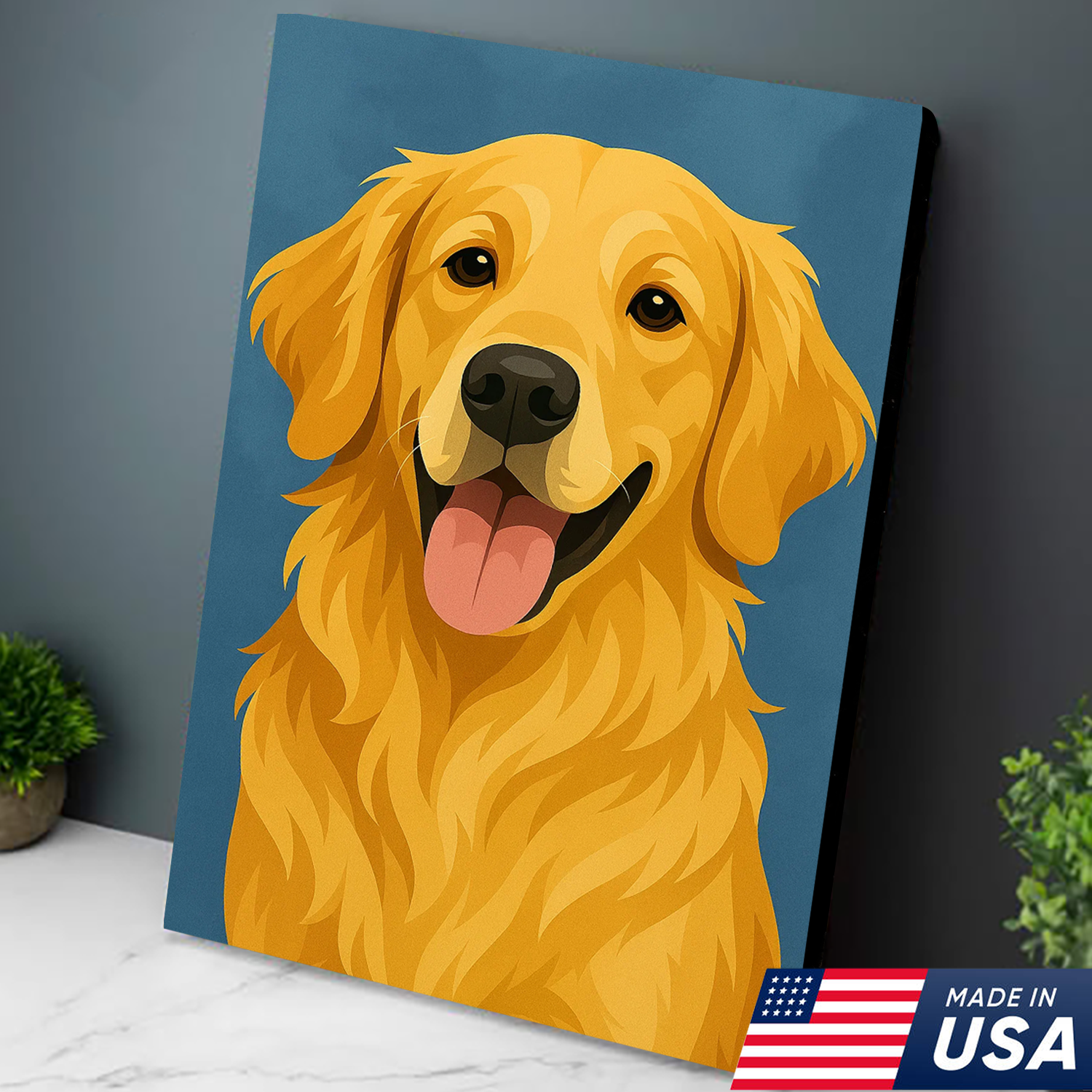 Retrato Personalizado de Mascota - Lienzo de Retrato Personalizado de Perro Gato