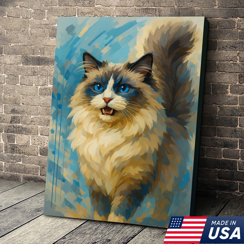 Retrato de Mascota Personalizado - Lienzo Estilo Pintura Acuarela de Perro o Gato