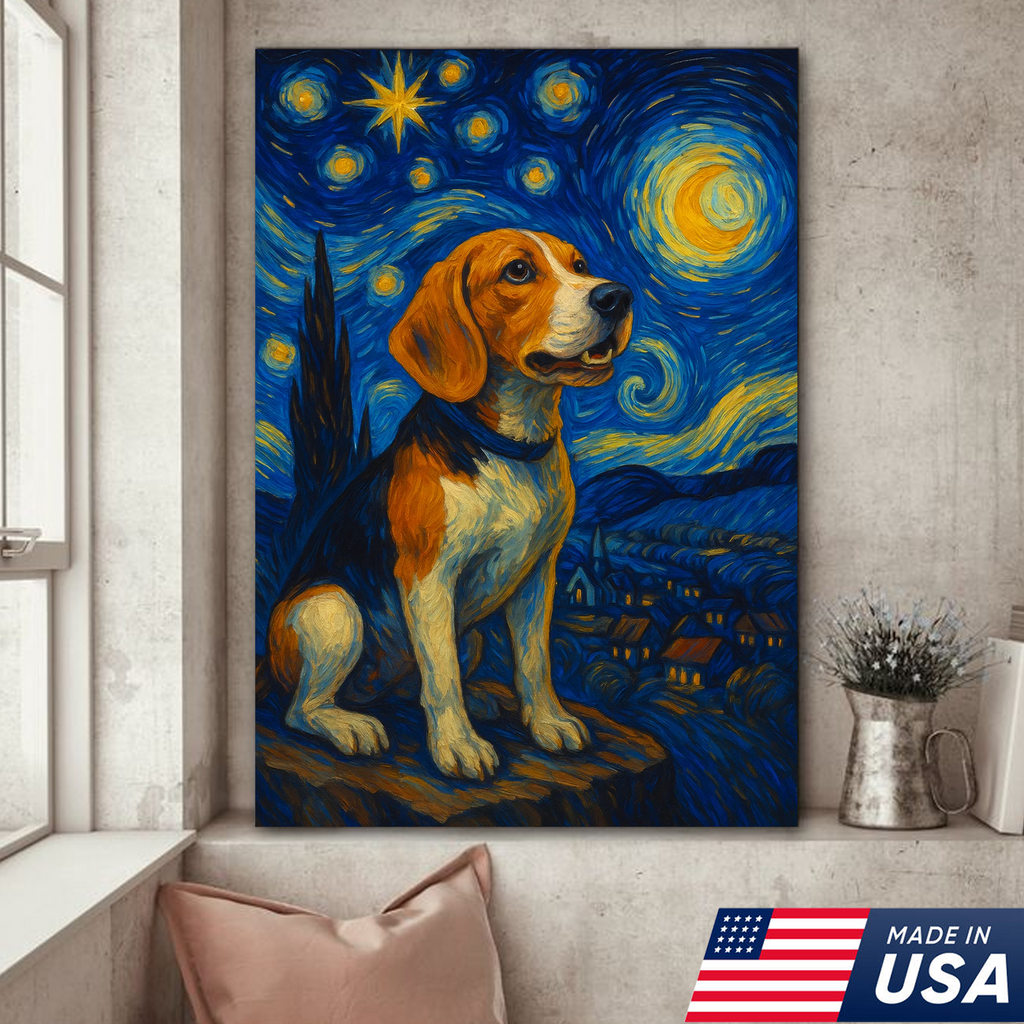 Retrato de mascota personalizado - Lienzo de retrato de perro gato personalizado estilo VG
