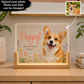 Personalized Wildflower Pet Night Light – Custom Dog & Cat Photo Lamp