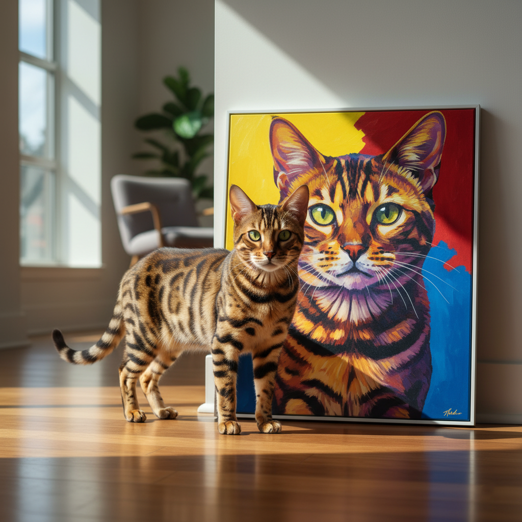 Retrato de Mascota Personalizado - Estilo libre Retrato personalizado de perro y gato en lienzo