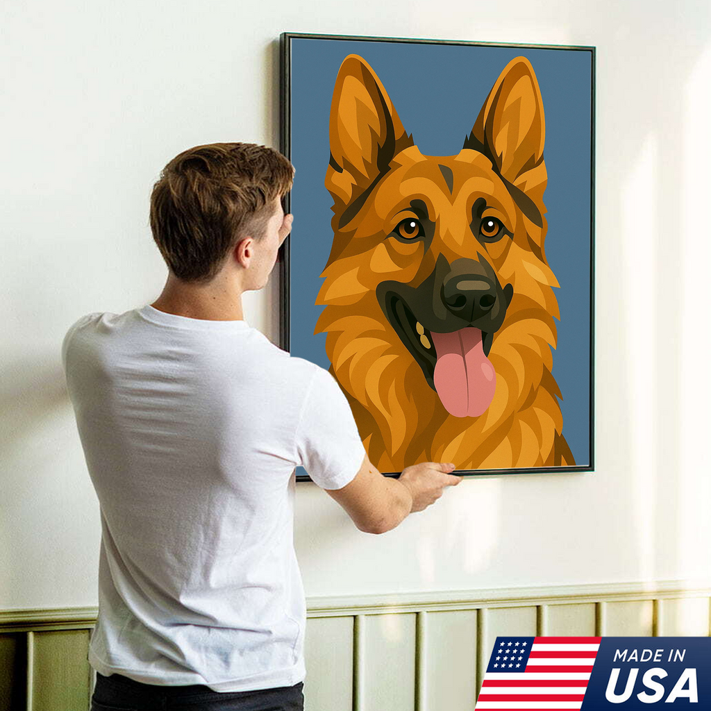 Retrato Personalizado de Mascota - Lienzo de Retrato Personalizado de Perro Gato