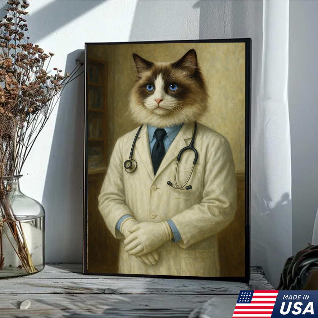 Lienzo personalizado para mascotas - Lienzo de perro gato médico personalizado