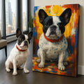 Retrato Personalizado de Mascota – Lienzo con Textura de Óleo Vibrante
