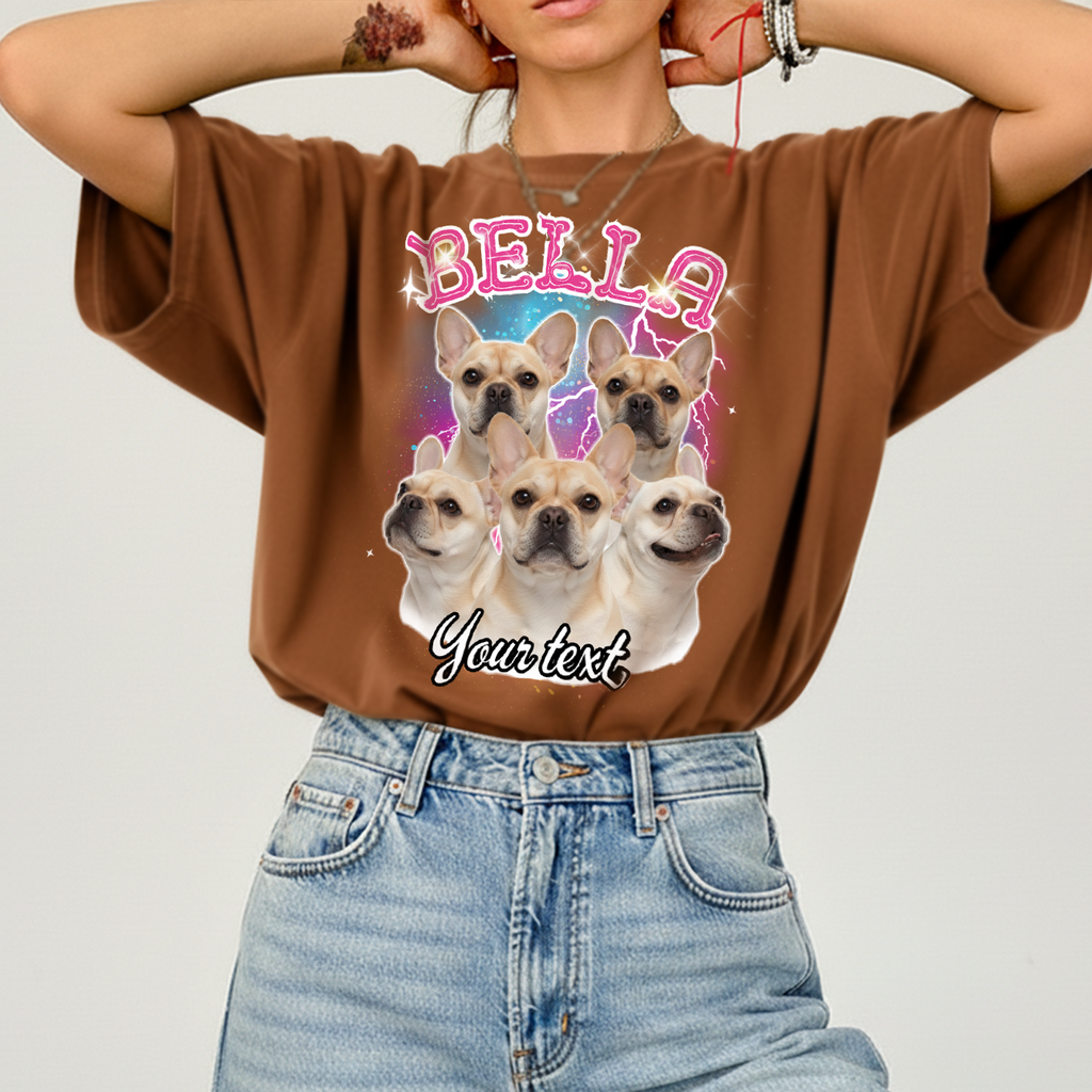 Custom Pet Portrait Printed T shirt, Sweatshirt, Hoodie, Custom Pet Photo (Copy)
