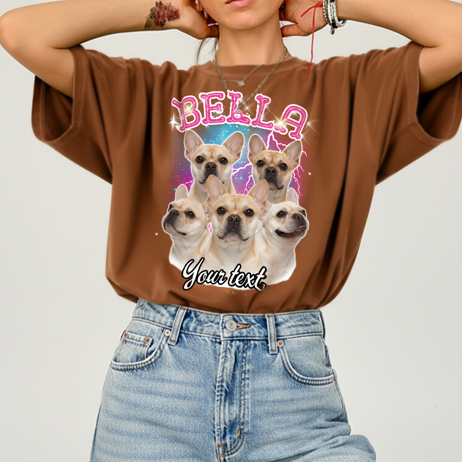 Custom Pet Portrait Printed T shirt, Sweatshirt, Hoodie, Custom Pet Photo (Copy)
