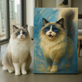 Retrato de Mascota Personalizado - Lienzo Estilo Pintura Acuarela de Perro o Gato