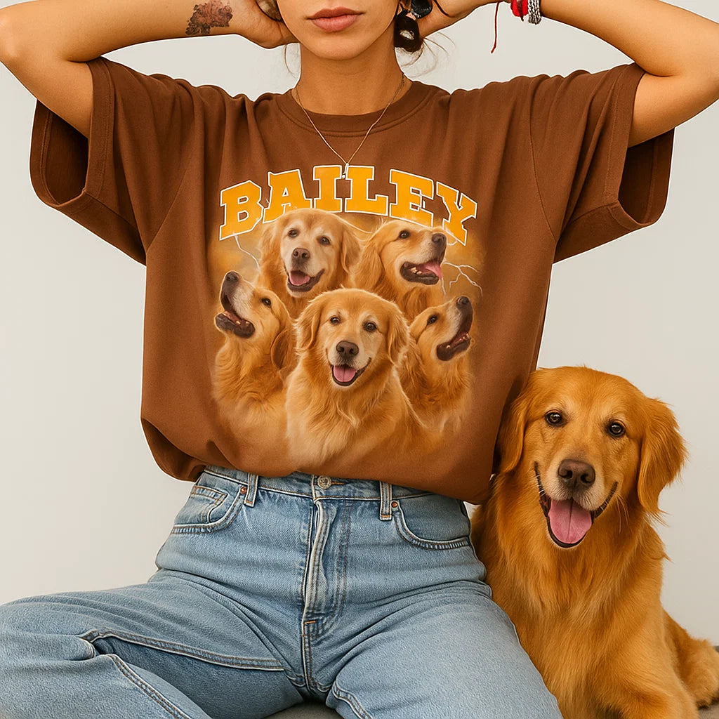 Custom Pet Portrait Printed T shirt, Sweatshirt, Hoodie, Custom Pet Photo (Copy)