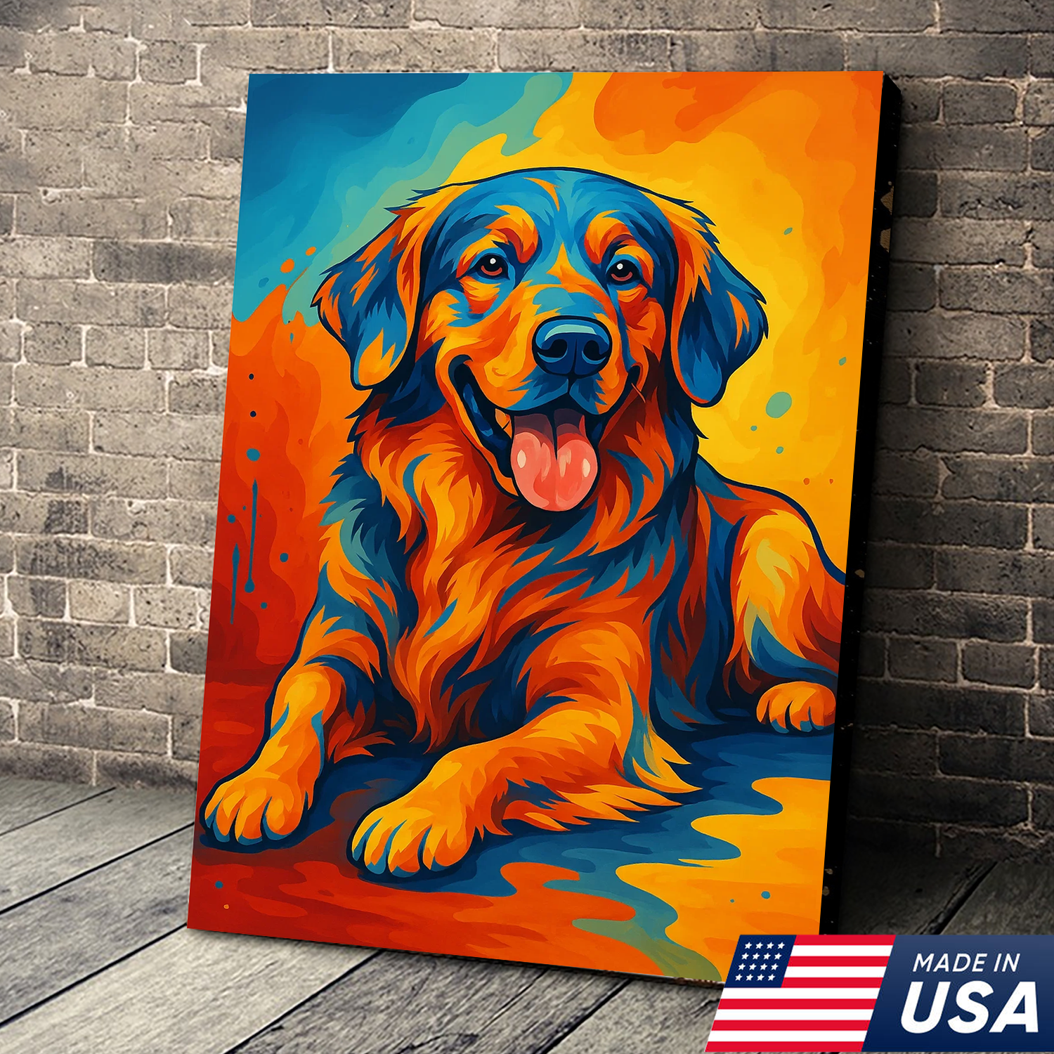 Retrato de Mascota Personalizado - Retrato Pop Art de Perro Gato Colorido Personalizado