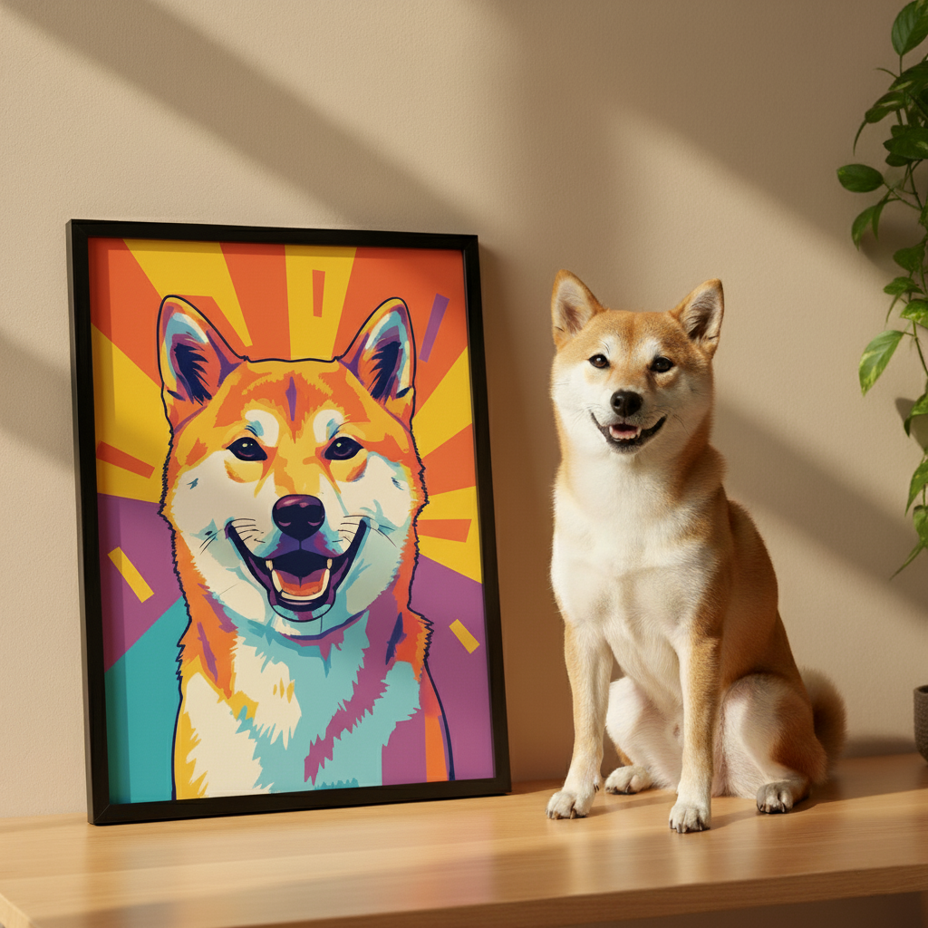 Retrato de mascota personalizado - Lienzo retro de perro o gato