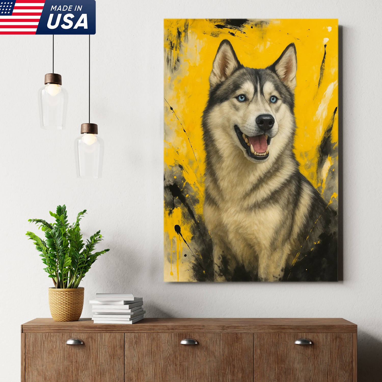 Retrato personalizado de mascota - Lienzo de retrato de perro o gato personalizado