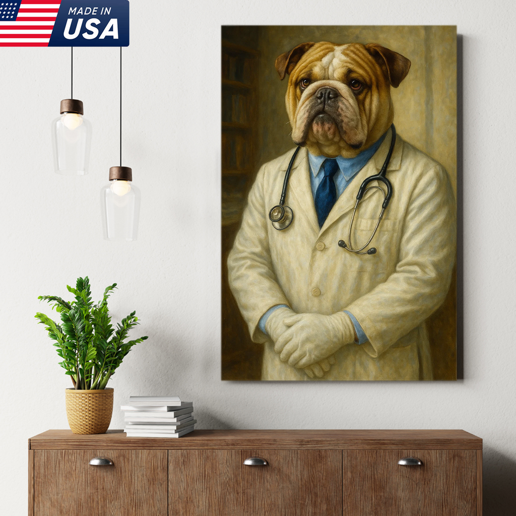 Lienzo personalizado para mascotas - Lienzo de perro gato médico personalizado
