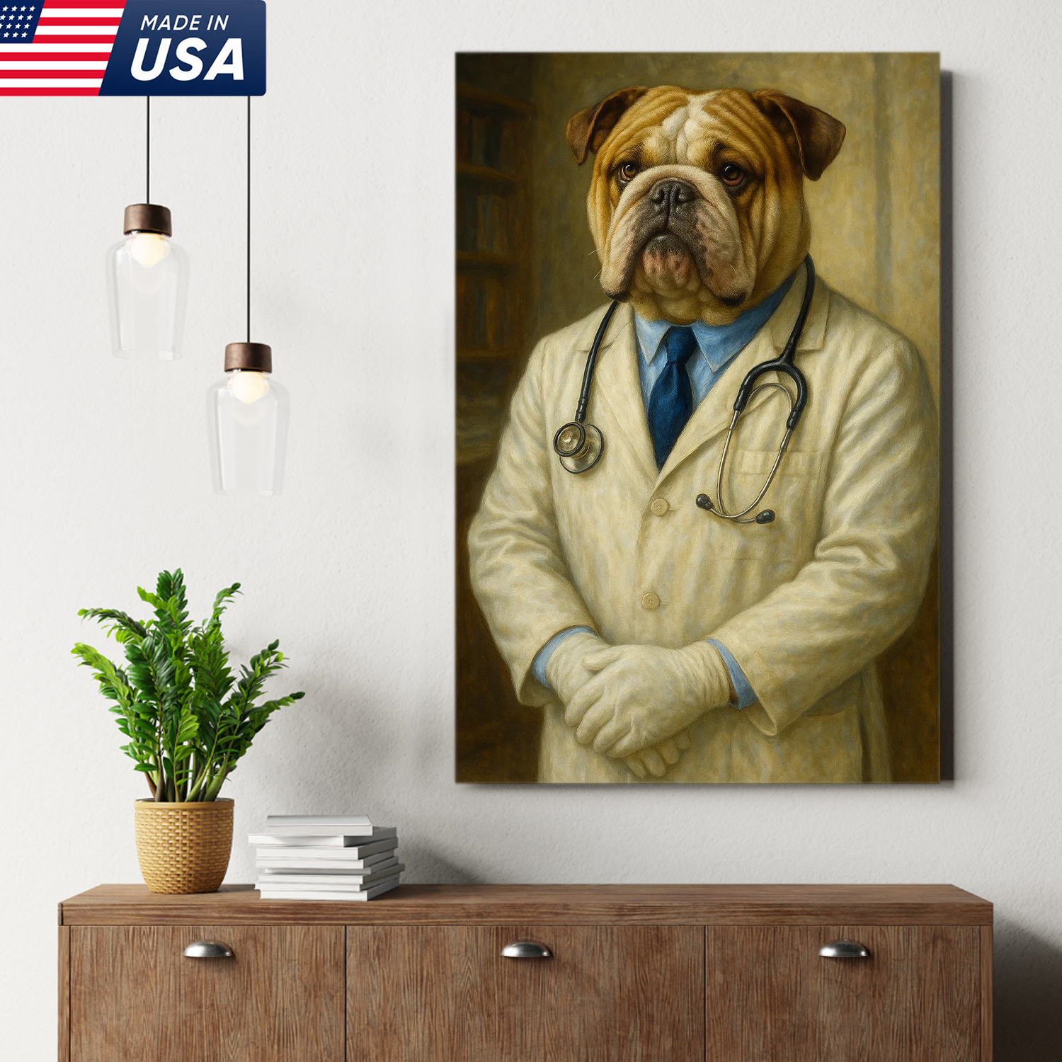 Lienzo personalizado para mascotas - Lienzo de perro gato médico personalizado