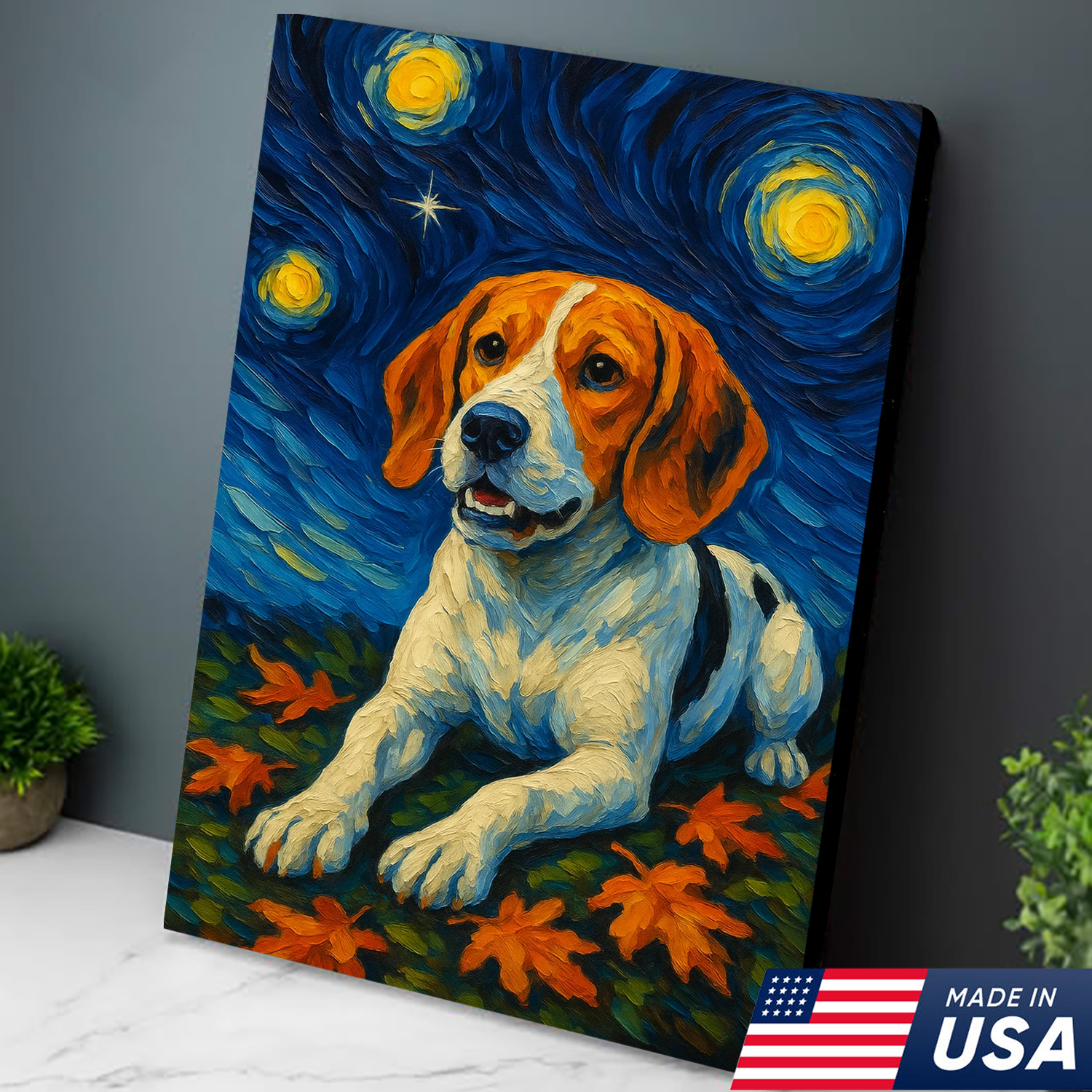 Retrato de mascota personalizado - Lienzo de retrato de perro gato personalizado estilo VG