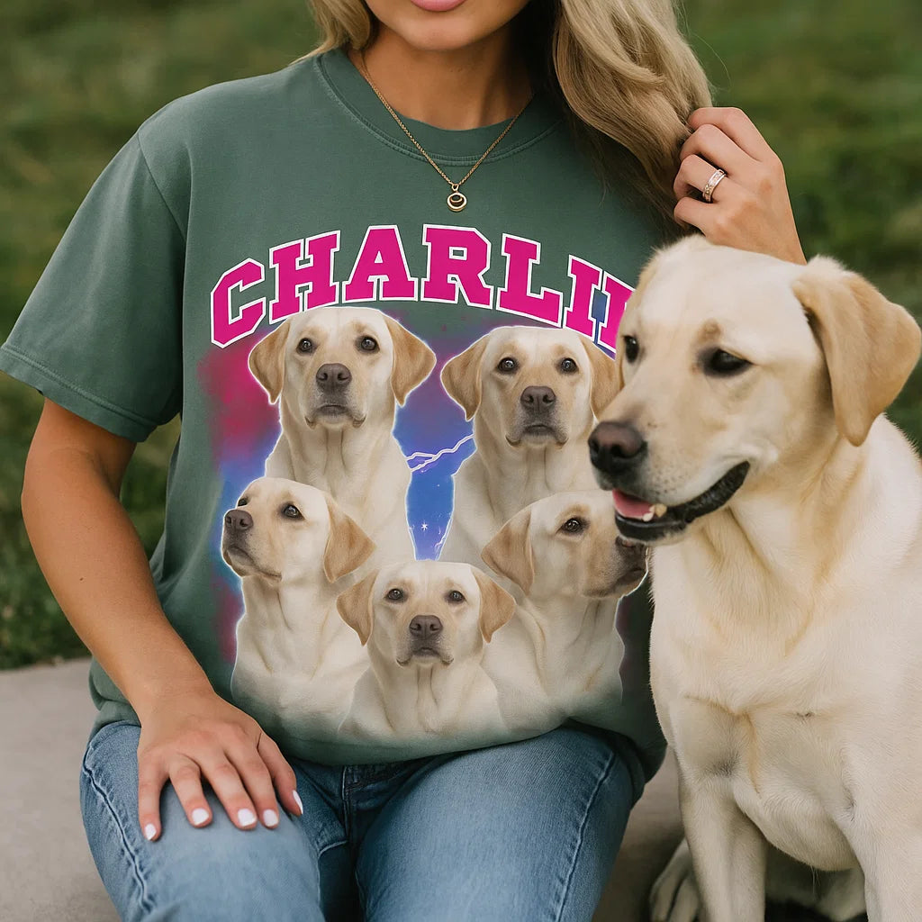 Custom Pet Portrait Printed T shirt, Sweatshirt, Hoodie, Custom Pet Photo (Copy)