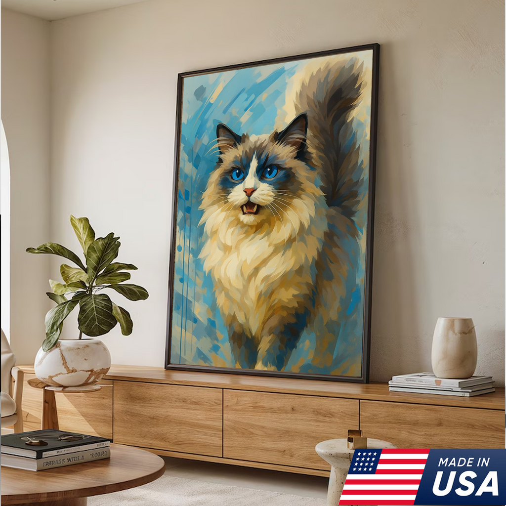Retrato de Mascota Personalizado - Lienzo Estilo Pintura Acuarela de Perro o Gato