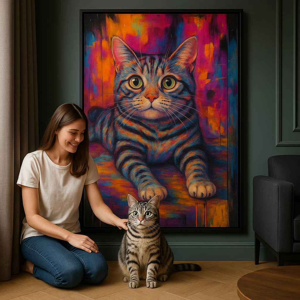 Retrato de Mascota Personalizado – Pintura de Salpicaduras Alegre