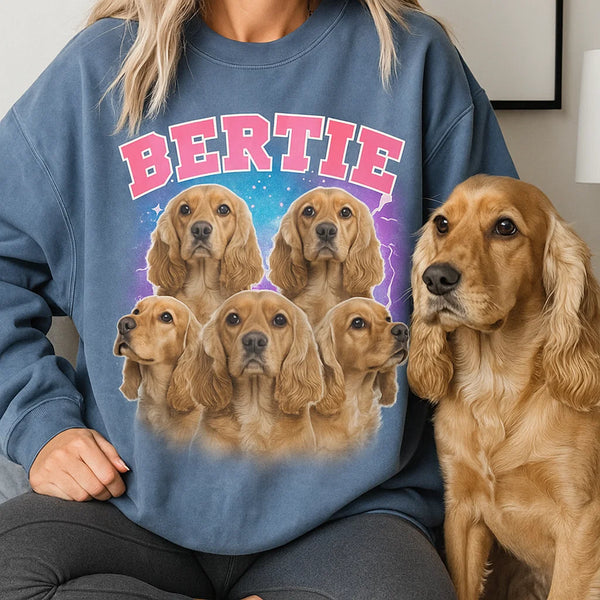 Custom Pet Portrait Printed T shirt, Sweatshirt, Hoodie, Custom Pet Photo