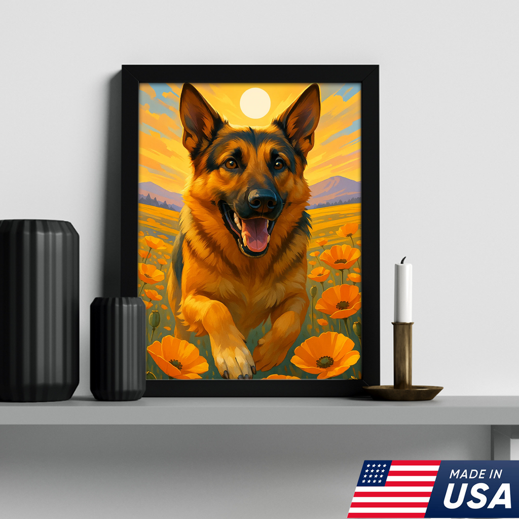 Retrato de Mascota Personalizado - Perro Gato en Campo de Flores Lienzo