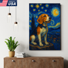 Custom Pet Portrait - Personalized Dog Cat Portrait Canvas VG Style