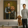 Custom Pet Portrait Canvas – Personalized Human and Pet Canvas