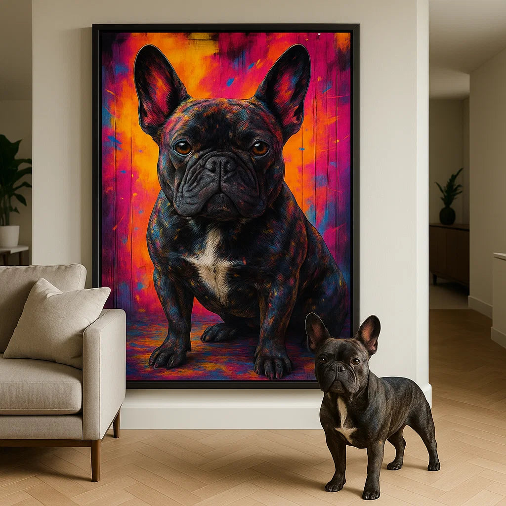 Retrato de Mascota Personalizado – Pintura de Salpicaduras Alegre