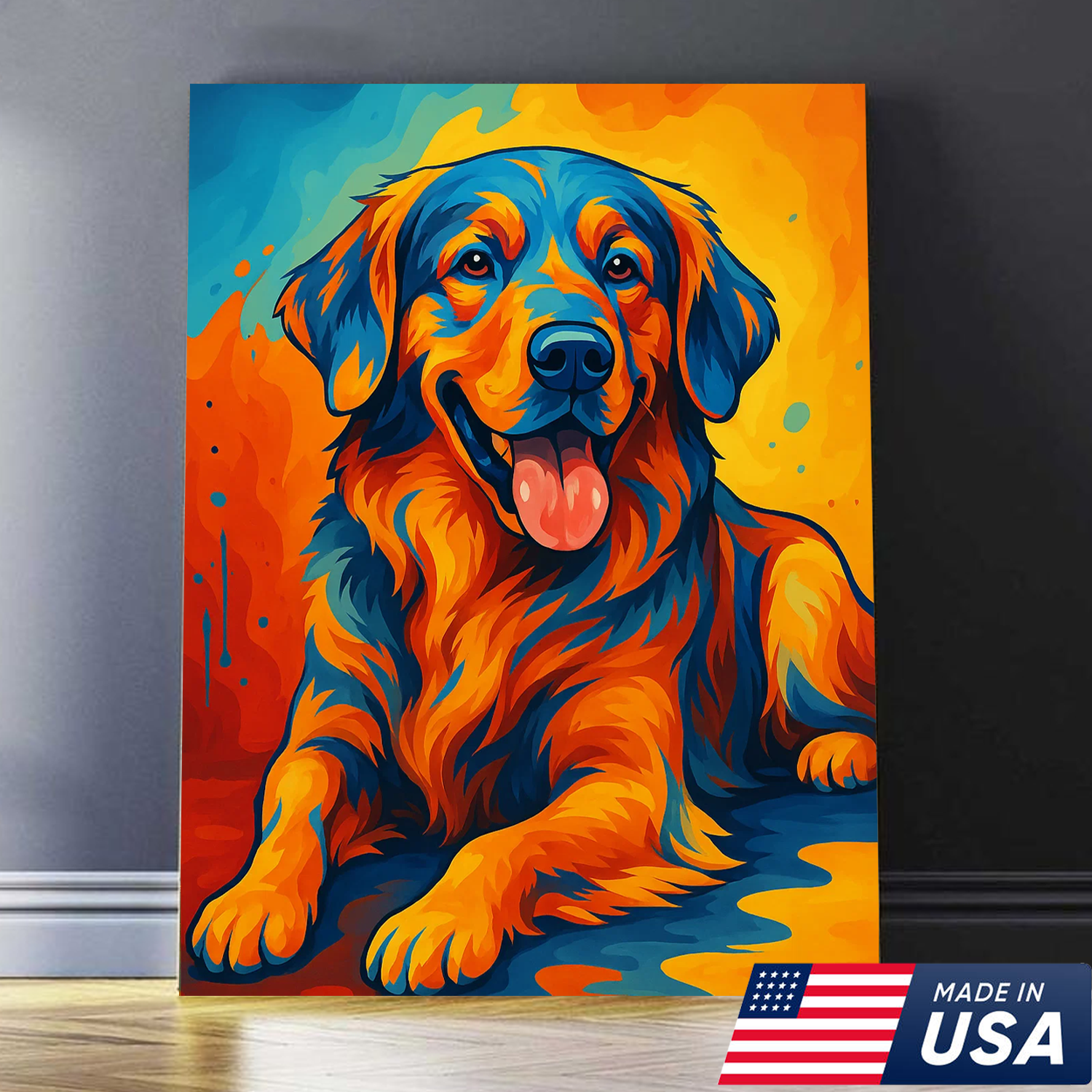 Retrato de Mascota Personalizado - Retrato Pop Art de Perro Gato Colorido Personalizado