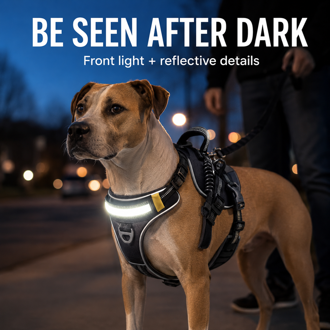 Dog Night Walking Kit – Light-Up Harness, Leash & Cleanup Accessories