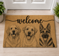 Personalized Pet Doormat – Custom Dog & Cat Portrait, Up to 5 Pets