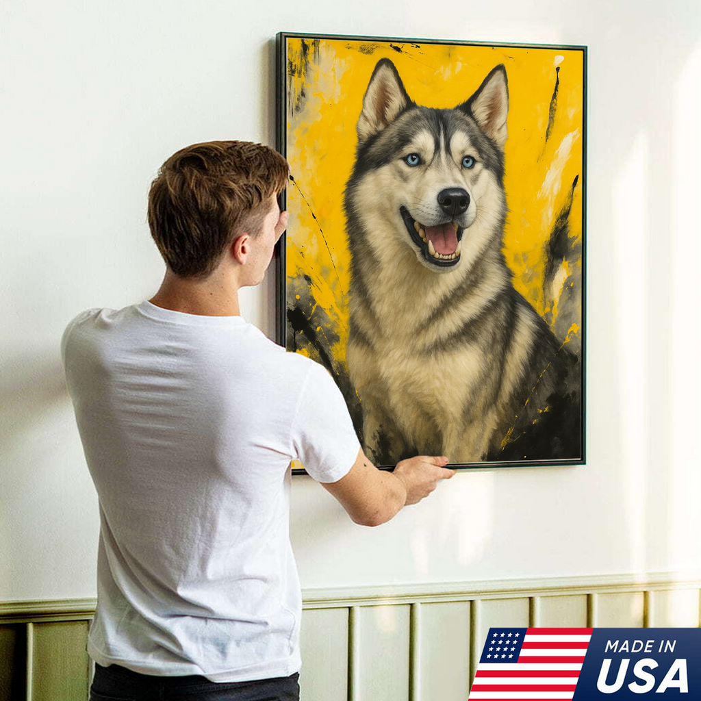 Retrato personalizado de mascota - Lienzo de retrato de perro o gato personalizado