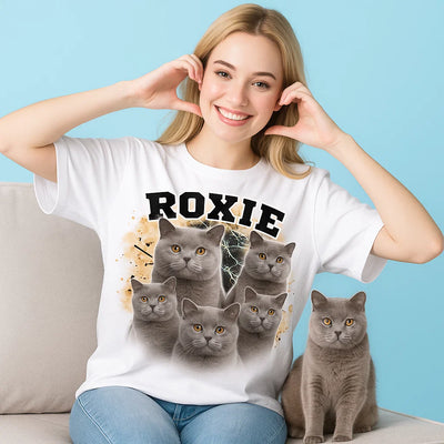 Custom Pet Portrait Printed T shirt, Sweatshirt, Hoodie, Custom Pet Photo (Copy)