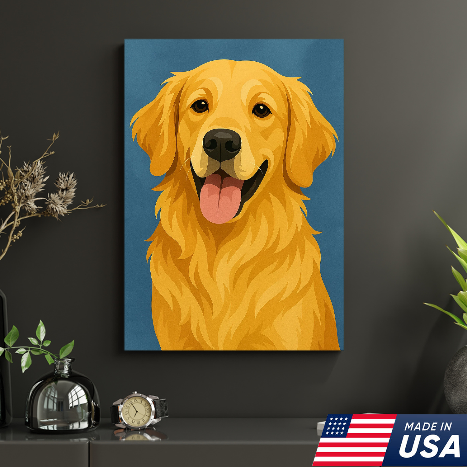 Retrato Personalizado de Mascota - Lienzo de Retrato Personalizado de Perro Gato