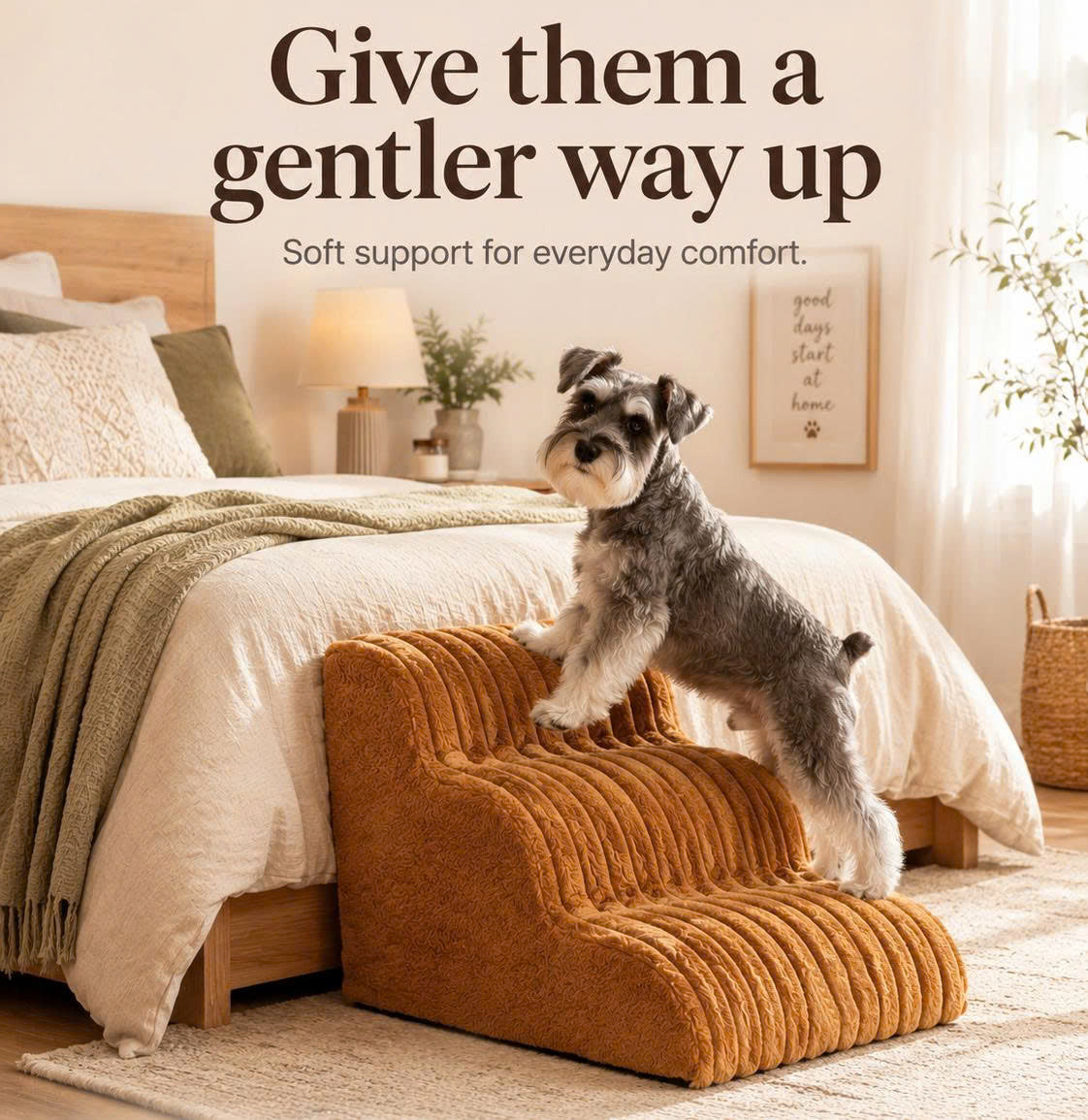 Pawunder™ Foam Pet Stairs – Gentle Steps for Beds, Sofas & Cars