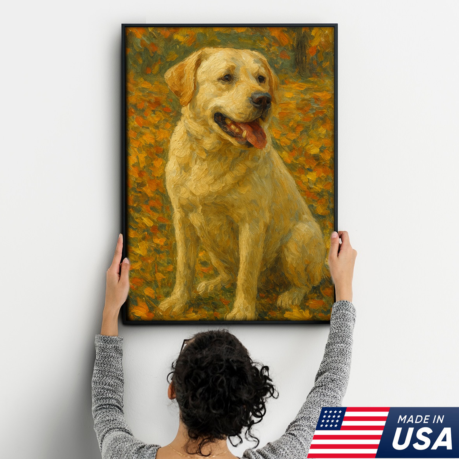Retrato Personalizado de Mascota - Lienzo Estilo Pintura al Óleo de Perro y Gato Personalizado
