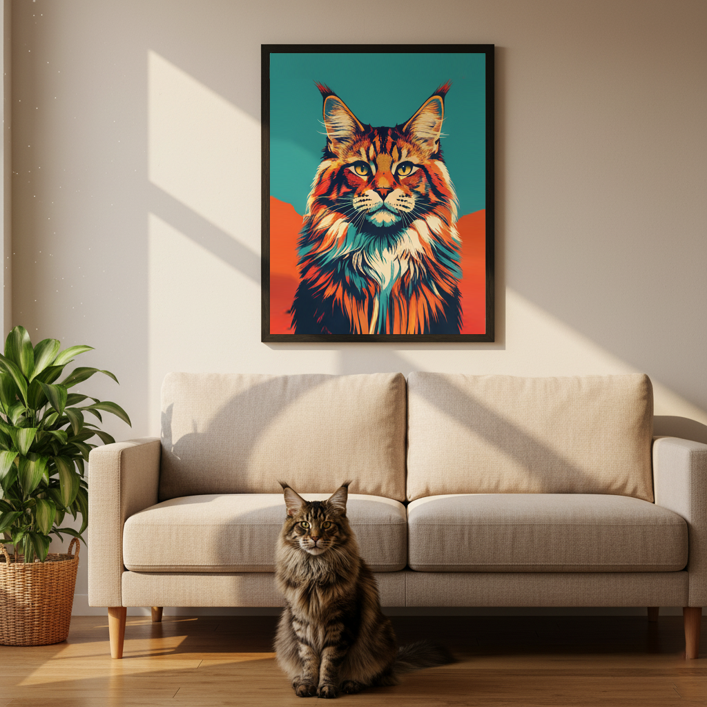 Retrato de mascota personalizado - Lienzo retro de perro o gato