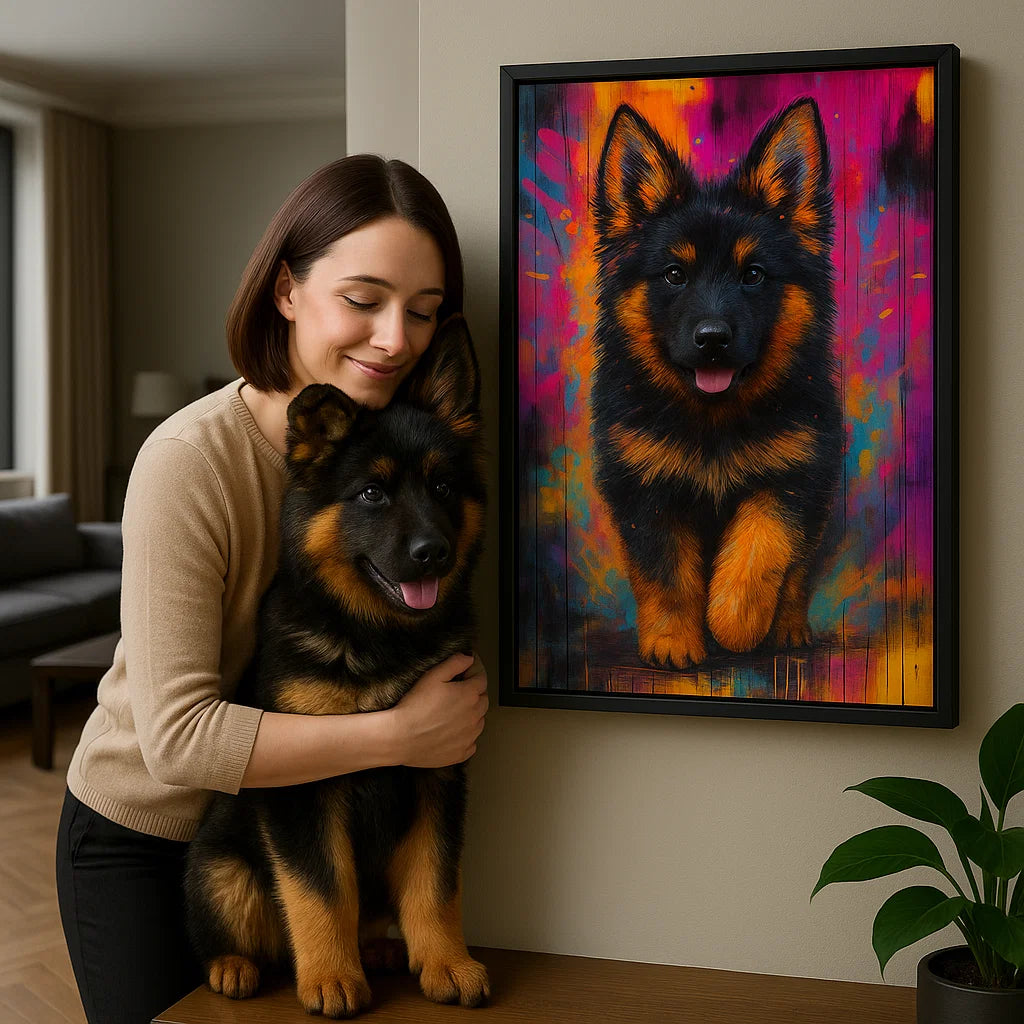 Retrato de Mascota Personalizado – Pintura de Salpicaduras Alegre