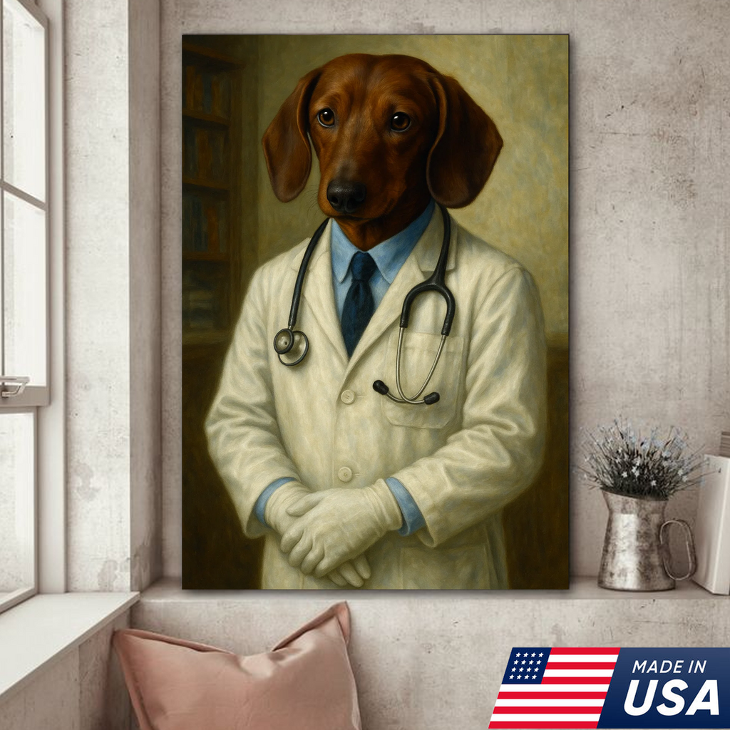 Lienzo personalizado para mascotas - Lienzo de perro gato médico personalizado