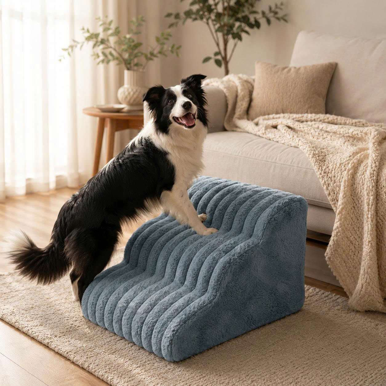 Pawunder™ Foam Pet Stairs – Gentle Steps for Beds, Sofas & Cars