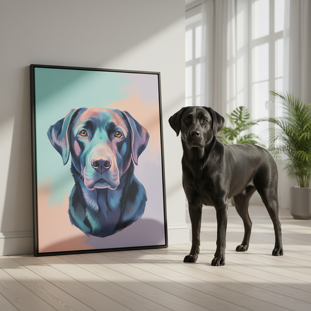 Retrato de Mascota Personalizado - Estilo libre Retrato personalizado de perro y gato en lienzo