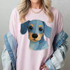 Personalized Pet Portrait Printed T shirt, Sweatshirt, Hoodie - Custom Dog, Cat Photo Denim Printed