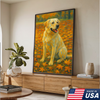 Custom Pet Portrait - Personalized Autumn Dog Cat Portrait Canvas