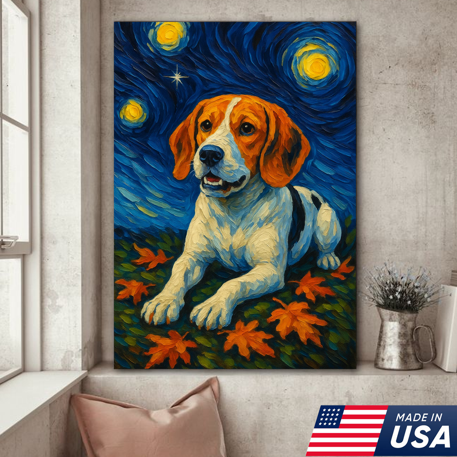 Retrato de mascota personalizado - Lienzo de retrato de perro gato personalizado estilo VG