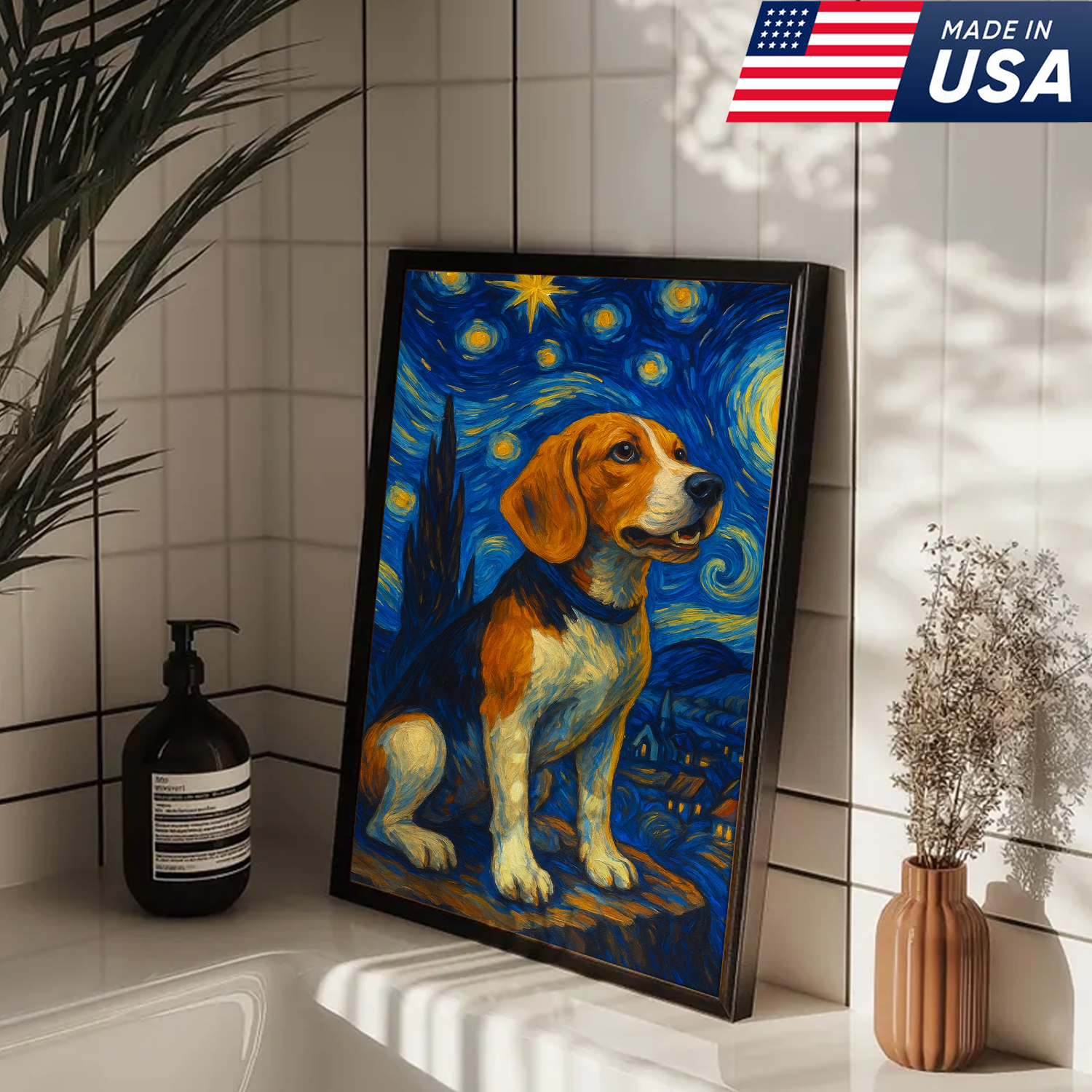 Retrato de mascota personalizado - Lienzo de retrato de perro gato personalizado estilo VG