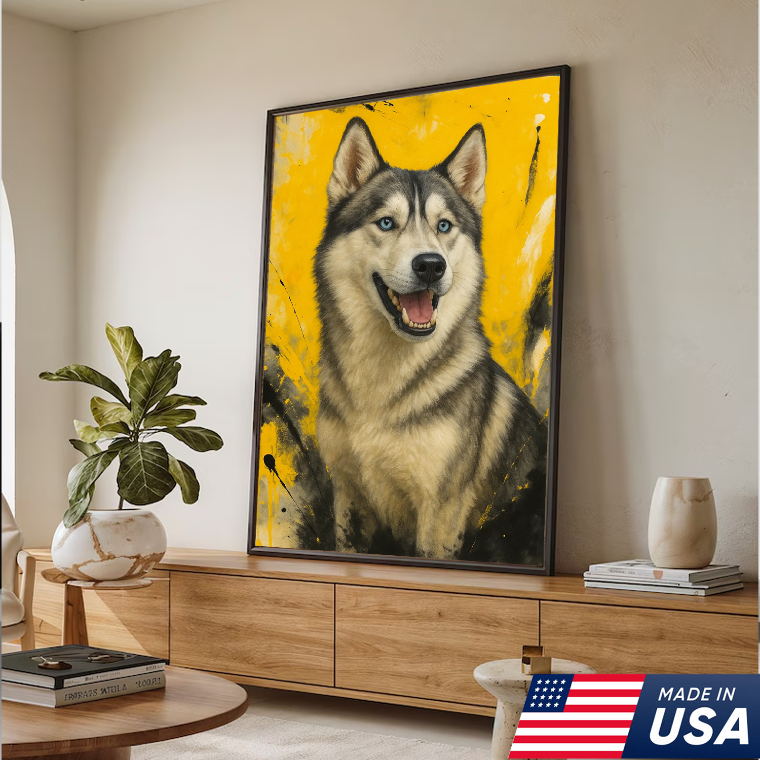Retrato personalizado de mascota - Lienzo de retrato de perro o gato personalizado