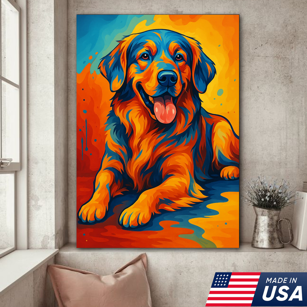 Retrato de Mascota Personalizado - Retrato Pop Art de Perro Gato Colorido Personalizado