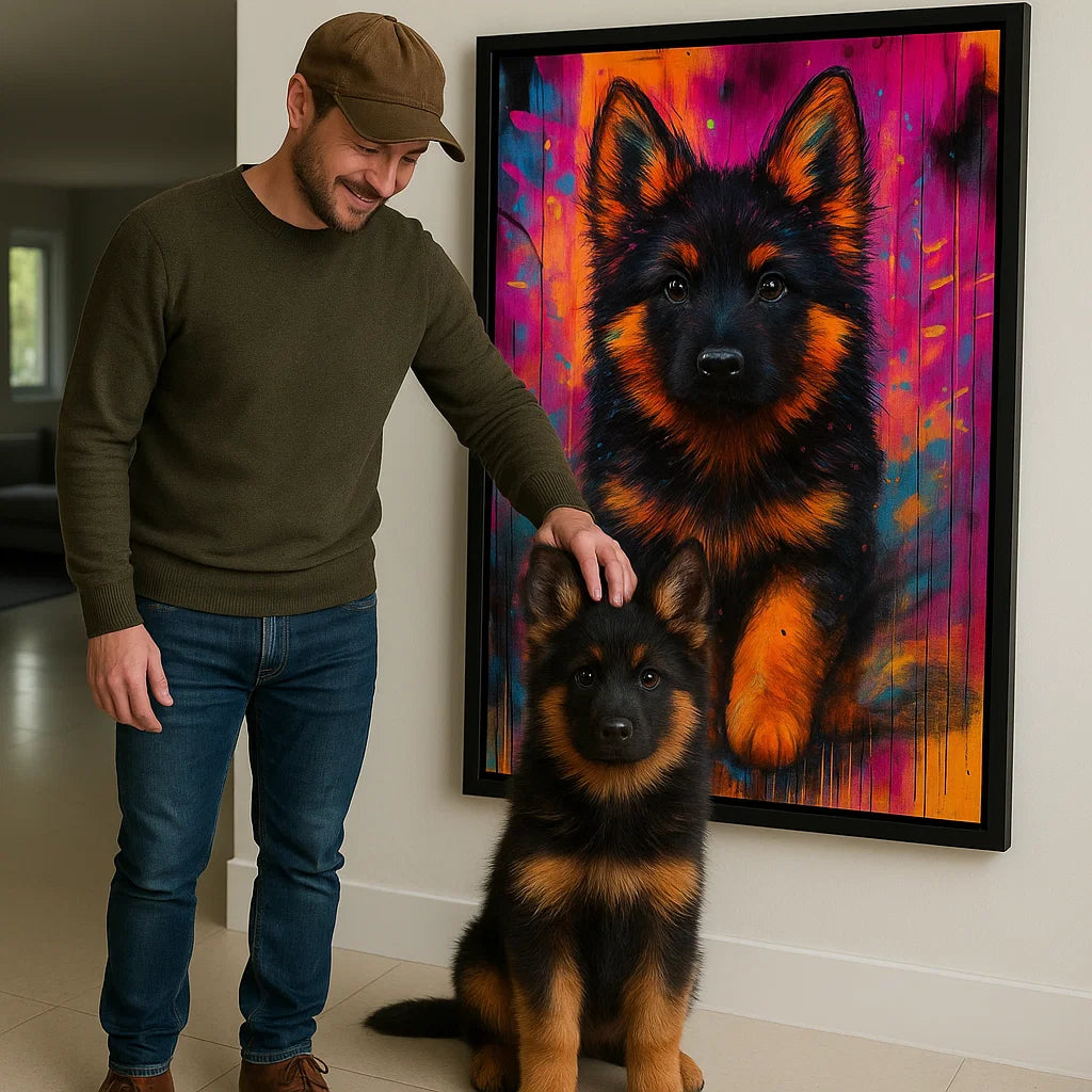 Retrato de Mascota Personalizado – Pintura de Salpicaduras Alegre